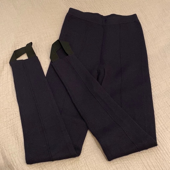 Sandro Paris navy pants / stretchy leggings with Stirrups . Size 1. New.… - Picture 4 of 12